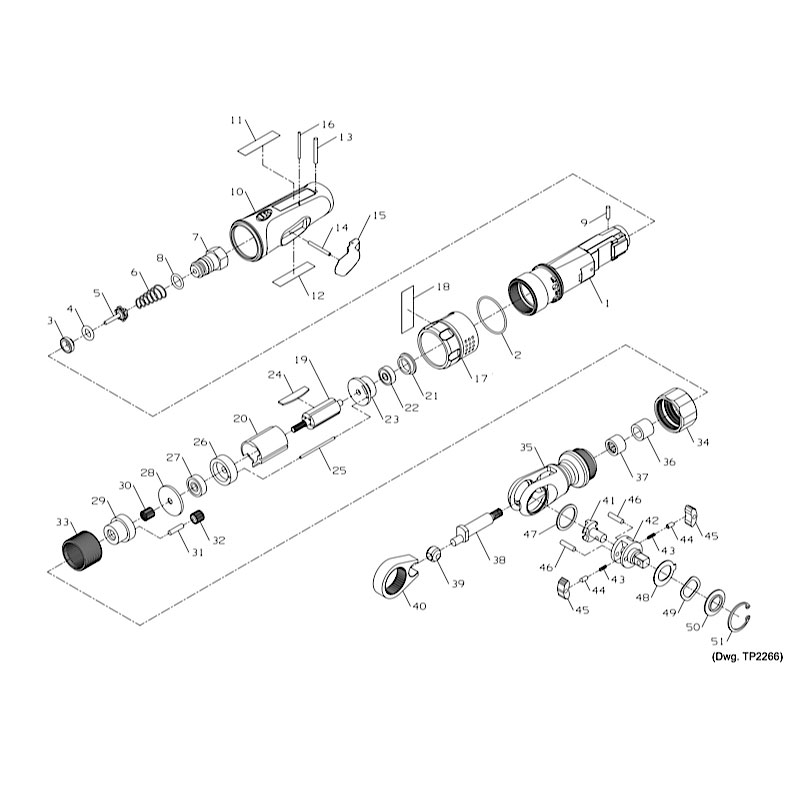 Diagram Diagram and Parts List for IR1210  Ingersoll Rand Ratchet